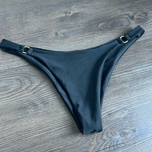 BlackboughThong Bathing Suit Bottom in black